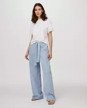 Женские брюки с принтом Object, светло-голубой