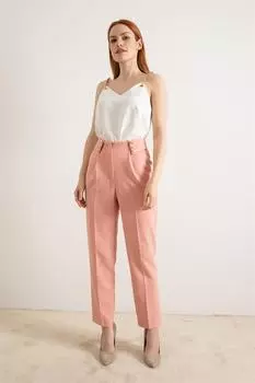 Женские брюки с пуговицами цвета пудрового золота Lafaba, розовый