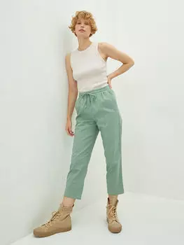 Женские брюки с широкими карманами и эластичной резинкой на талии LCW Casual