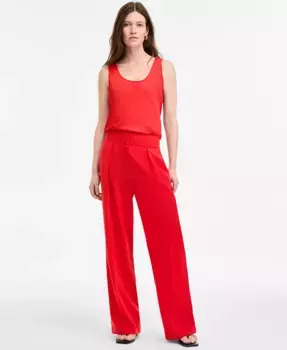 Женские брюки с высокой посадкой и широкими штанинами Bar III, красный