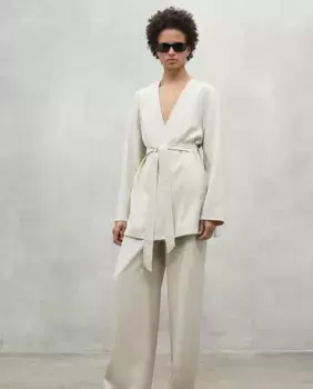 Женские брюки с высокой талией и широким кроем Ecoalf, бежевый