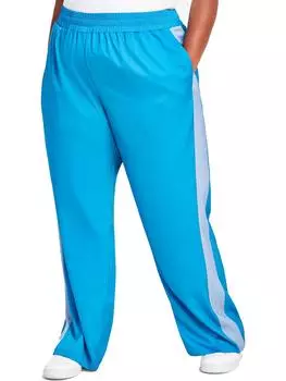 Женские брюки с высокой талией и широкими штанинами в цветных блоках Nina Parker, цвет tile/blue