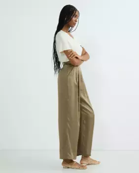 Женские брюки с завышенной талией Vila, цвет Topo