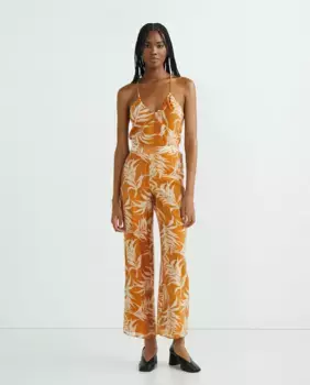 Женские брюки с завышенной талией Vila, оранжевый