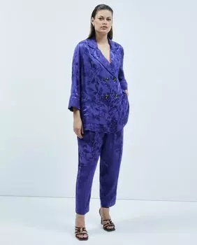 Женские брюки с жаккардом Couchel, темно-синий