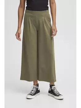 Женские брюки широкого кроя Ichi, зеленый