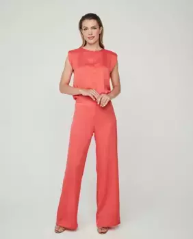 Женские брюки широкого кроя из шифона & Me Unlimited, коралловый