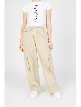 Женские брюки широкого кроя Only, бежевый