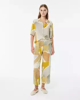 Женские брюки широкого кроя с принтом и карманами Paz Torras, мультиколор