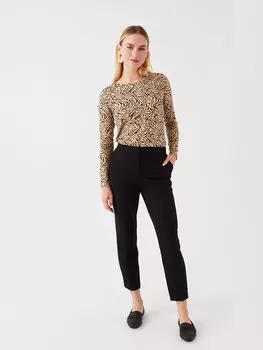 Женские брюки-сигареты стандартного кроя LCWAIKIKI Classic, новый черный