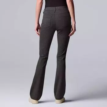 Женские брюки Simply Vera Vera Wang с высокой талией и понте Bootcut Simply Vera Vera Wang