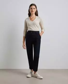 Женские брюки со складками Easy Wear, темно-синий