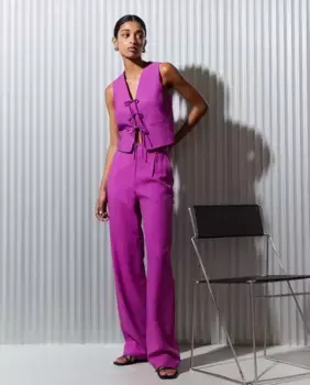 Женские брюки со складками и бахромой Easy Wear, цвет Rosa Chicle