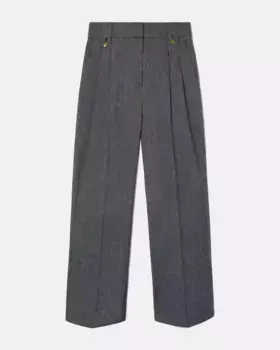 Женские брюки со складками и декоративными шлевками для ремня Silbon, черный