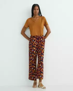 Женские брюки со средней посадкой Vila, бордовый