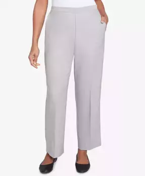 Женские брюки средней длины Estate of Mind Estate на резинке Alfred Dunner, серый