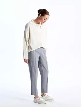 Женские брюки стандартного кроя с эластичной резинкой на талии LCWAIKIKI Classic, серый