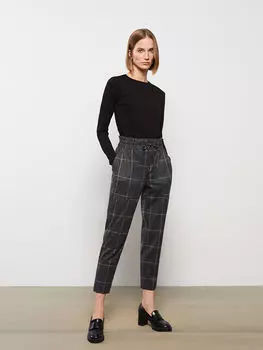 Женские брюки стандартной посадки в клетку LCWAIKIKI Classic