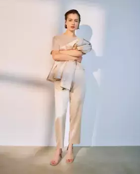 Женские брюки в стиле смокинга Woman El Corte Ingls, цвет 120 Crudo