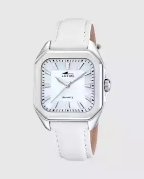 Женские часы 18968/2 Square Series белые кожаные LOTUS, белый