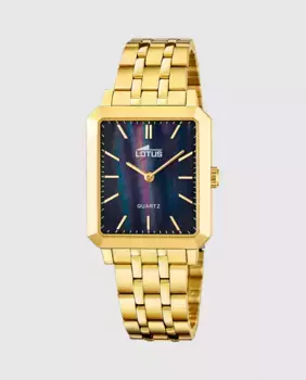 Женские часы 18982/3 Square Series из золотой стали LOTUS, золотой