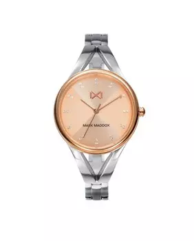 Женские часы Alfama с тремя двухцветными стальными стрелками и браслетом Mark Maddox, розовый
