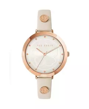 Женские часы Ammy Magnolia цвета шампанского с кожаным ремешком, 37,5 мм Ted Baker