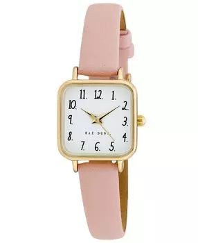 Женские часы Amy с розовым полиуретановым ремешком, 24 мм Rae Dunn, розовый