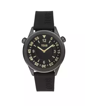 Женские часы Analog Now с силиконовым ремешком и черным циферблатом Tous, черный