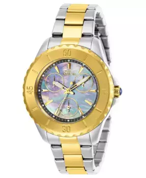 Женские часы Angel Quartz 3 Hand Gunmetal, модель 29112 Invicta, золотой