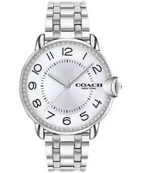Женские часы arden с серебристым браслетом из нержавеющей стали, 36 мм COACH, мульти