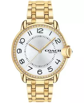 Женские часы arden с золотистым браслетом из нержавеющей стали, 36 мм COACH, мульти
