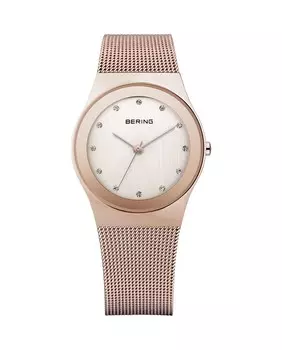Женские часы Bering 12927-366 CLASSIC с розовым стальным ремешком Bering, белый