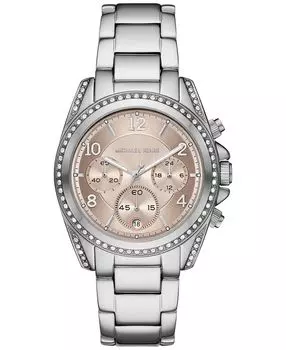 Женские часы Blair с хронографом и браслетом из нержавеющей стали, 39 мм Michael Kors, серебро
