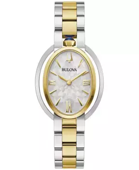 Женские часы-браслет Rubaiyat из двухцветной нержавеющей стали, 29 мм Bulova
