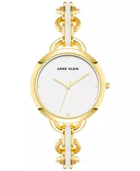 Женские часы-браслет с золотистым эмалью, 36 мм Anne Klein