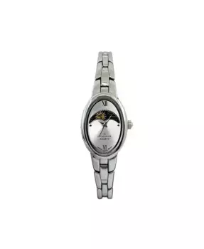 Женские часы-браслет Silver 30x25мм с циферблатом "Солнце и Луна" Peugeot, серебряный