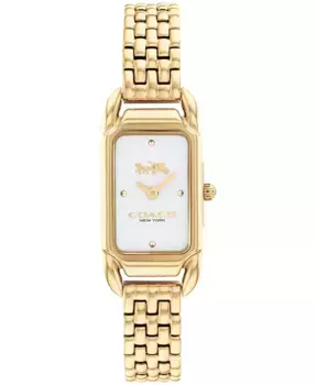 Женские часы Cadie Quartz с золотистым покрытием из нержавеющей стали, 20 мм x 32,5 мм COACH, золотой