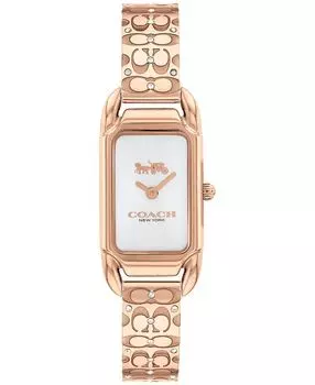 Женские часы Cadie Signature C из нержавеющей стали цвета розового золота с браслетом, 28,5 x 17,5 мм COACH, розовый