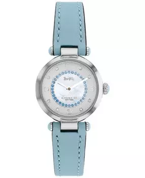 Женские часы cary aqua с кожаным ремешком 26 мм COACH, синий