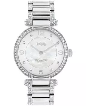 Женские часы cary с браслетом из нержавеющей стали 34 мм COACH, серебряный