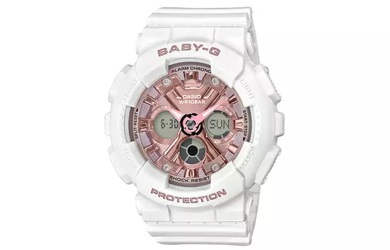 Женские часы CASIO BABY-G, Белый/Розовый