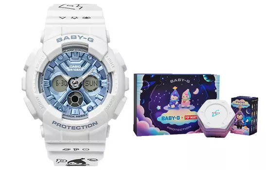 Женские часы CASIO BABY-G, Light Blue Disc - сотрудничество POP MART