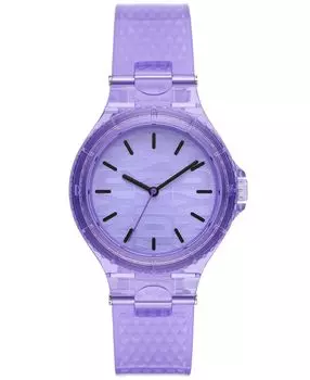 Женские часы Chambers с тремя стрелками, фиолетовые полиуретановые часы, 36 мм DKNY