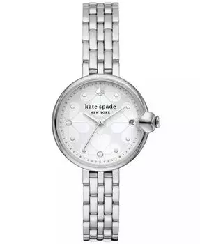 Женские часы Chelsea Park серебристого цвета из нержавеющей стали, 32 мм, KSW9072 kate spade new york, серебро