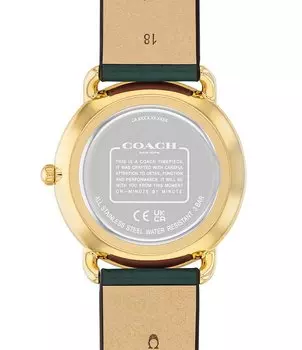 Женские часы COACH Elliot в золотистом корпусе, зеленый