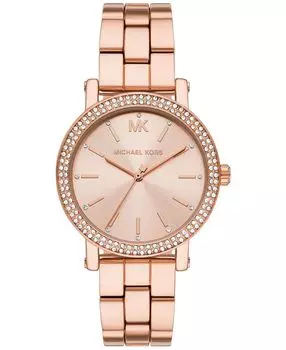 Женские часы Corey из сплава розового золота с тремя стрелками, 38 мм Michael Kors, золотой
