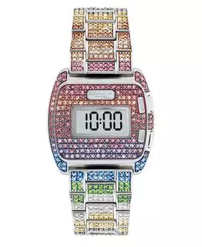 Женские часы darcy quartz multicolor из нержавеющей стали с кристаллами 30 мм x 30 мм COACH, мульти