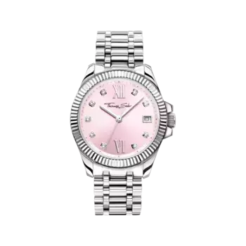 Женские часы Divine Pink из серебристой стали с розовым циферблатом Thomas Sabo, серебряный