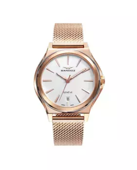 Женские часы Dynamique SA81358-07 из розовой стали Sandoz, розовый